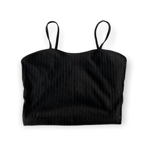 SHEIN ribbed black crop top